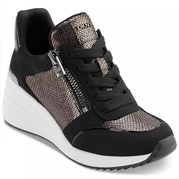 Dkny Shoes - DKNY• 
Women's Kalina Lace-Up Wedge Sneakers